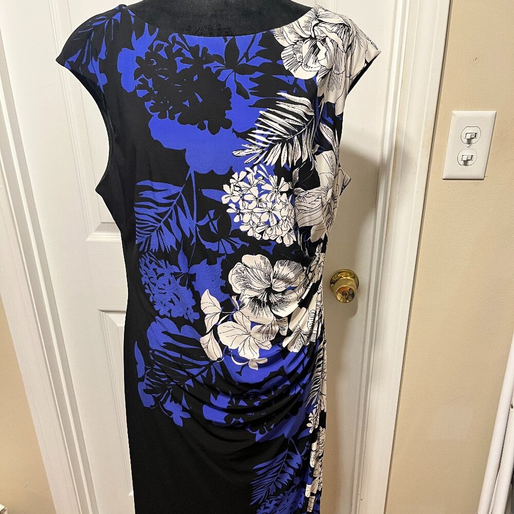 Women's Stretch Sheath Dress with Ruched Sides